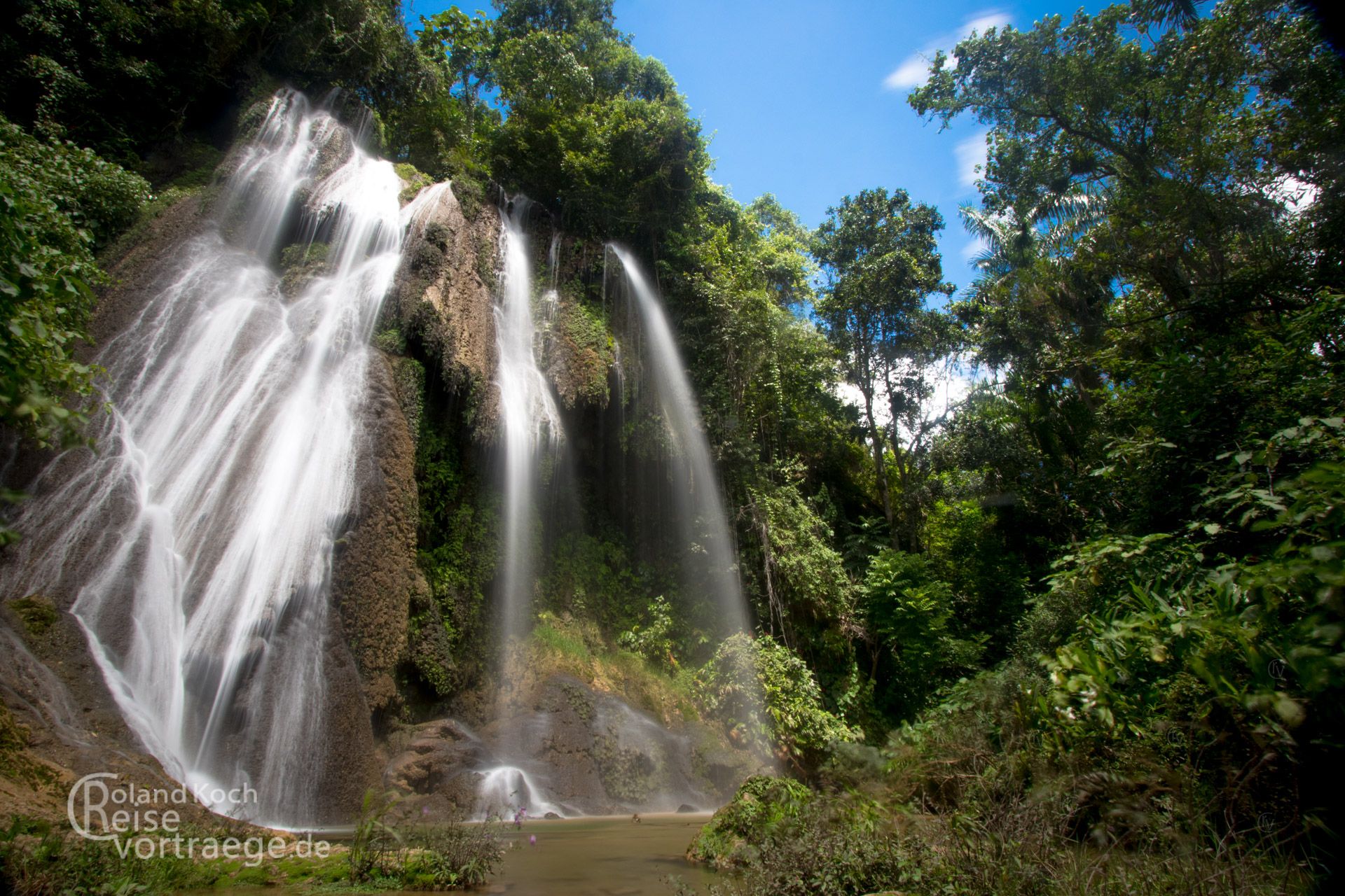 Kuba, Cuba, Wasserfall im Parque Guanayara, Sierra de Escambray